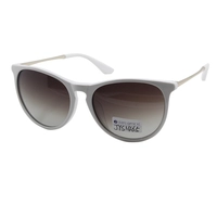 Designer Fashion Handmade Round White UV400 Acetate Sunglasses